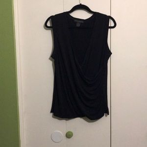 Navy Blue Sleeveless Blouse